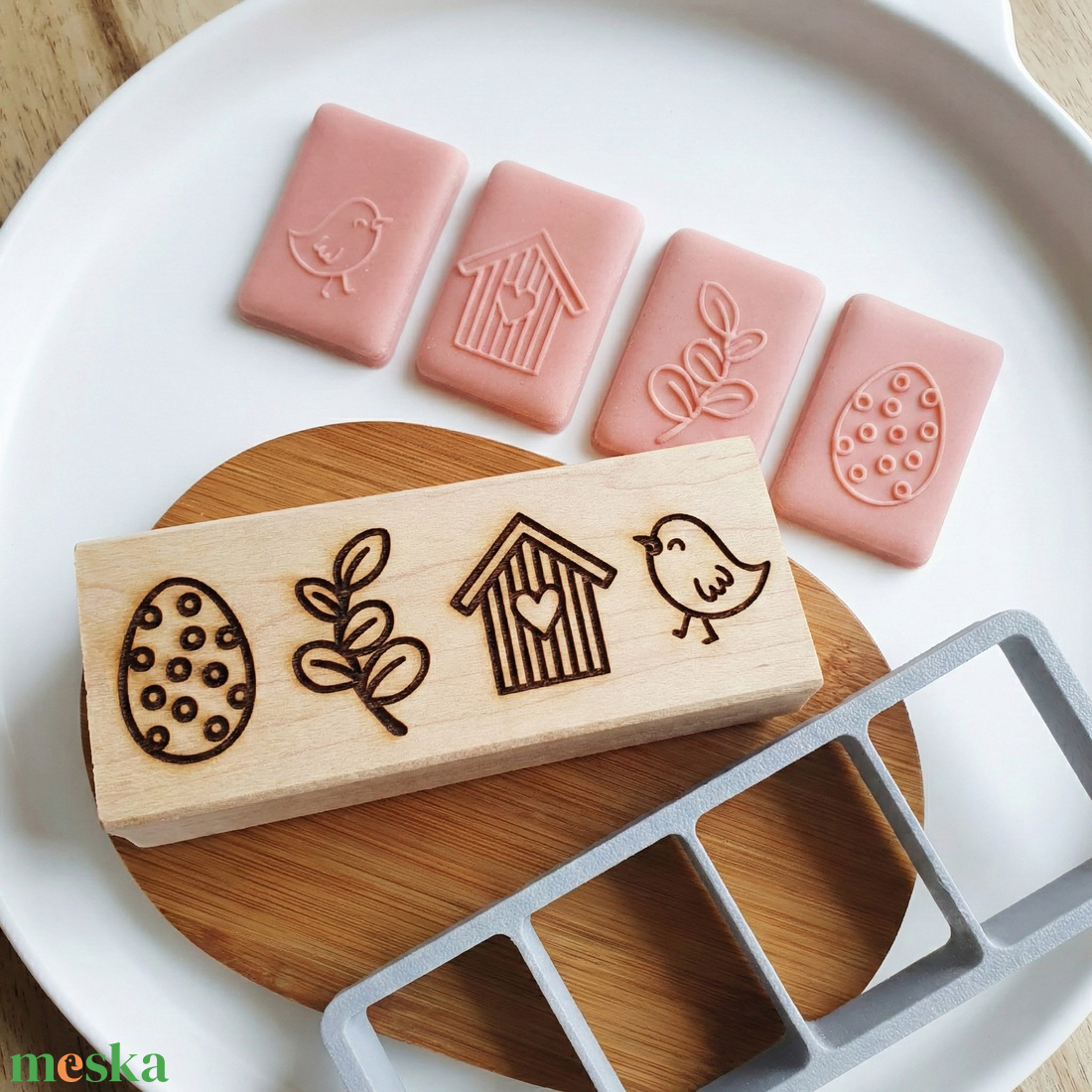 Húsvéti kekszpecsét, sütipecsét szett linzerhez, mézeskalácshoz, fondanthoz - otthon & életmód - konyhafelszerelés, tálalás - sütés, főzés - sütikiszúró - Meska.hu