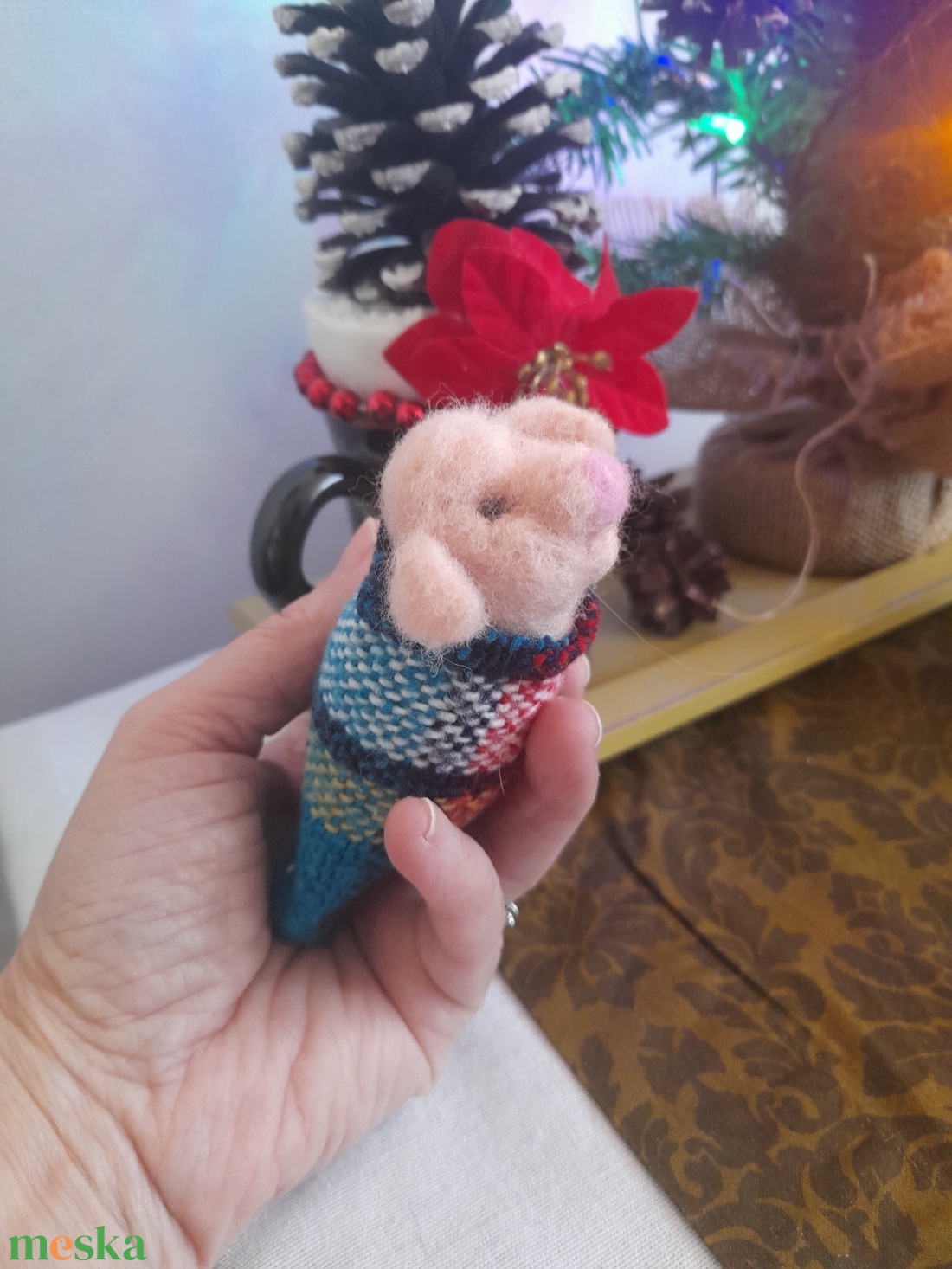 Szerencsemalacka - karácsony - karácsonyi ajándékozás - karácsonyi ajándékcsomagolás - Meska.hu