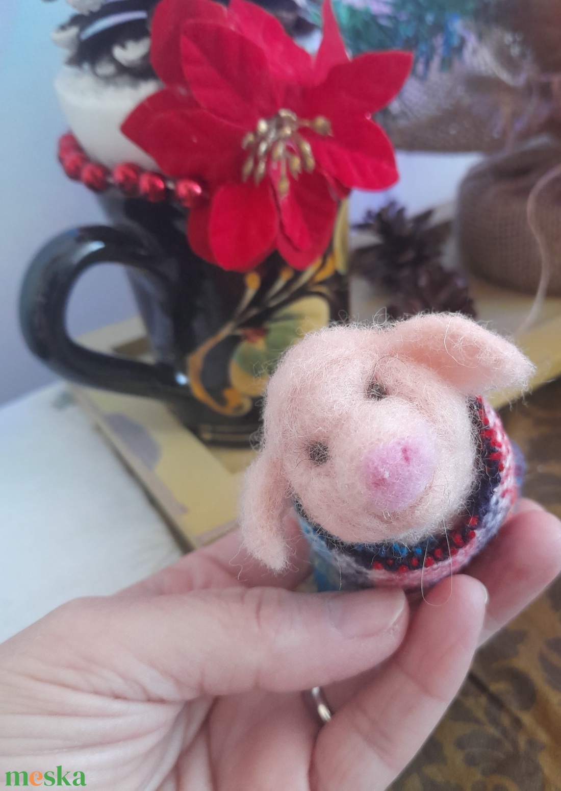 Szerencsemalacka - karácsony - karácsonyi ajándékozás - karácsonyi ajándékcsomagolás - Meska.hu