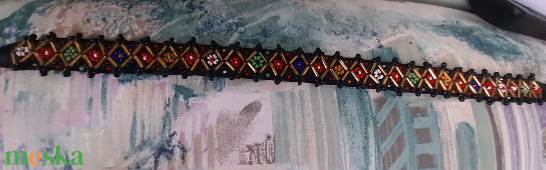 Népi gyöngy nyakék - ékszer - nyaklánc - gyöngyös nyaklánc - Meska.hu