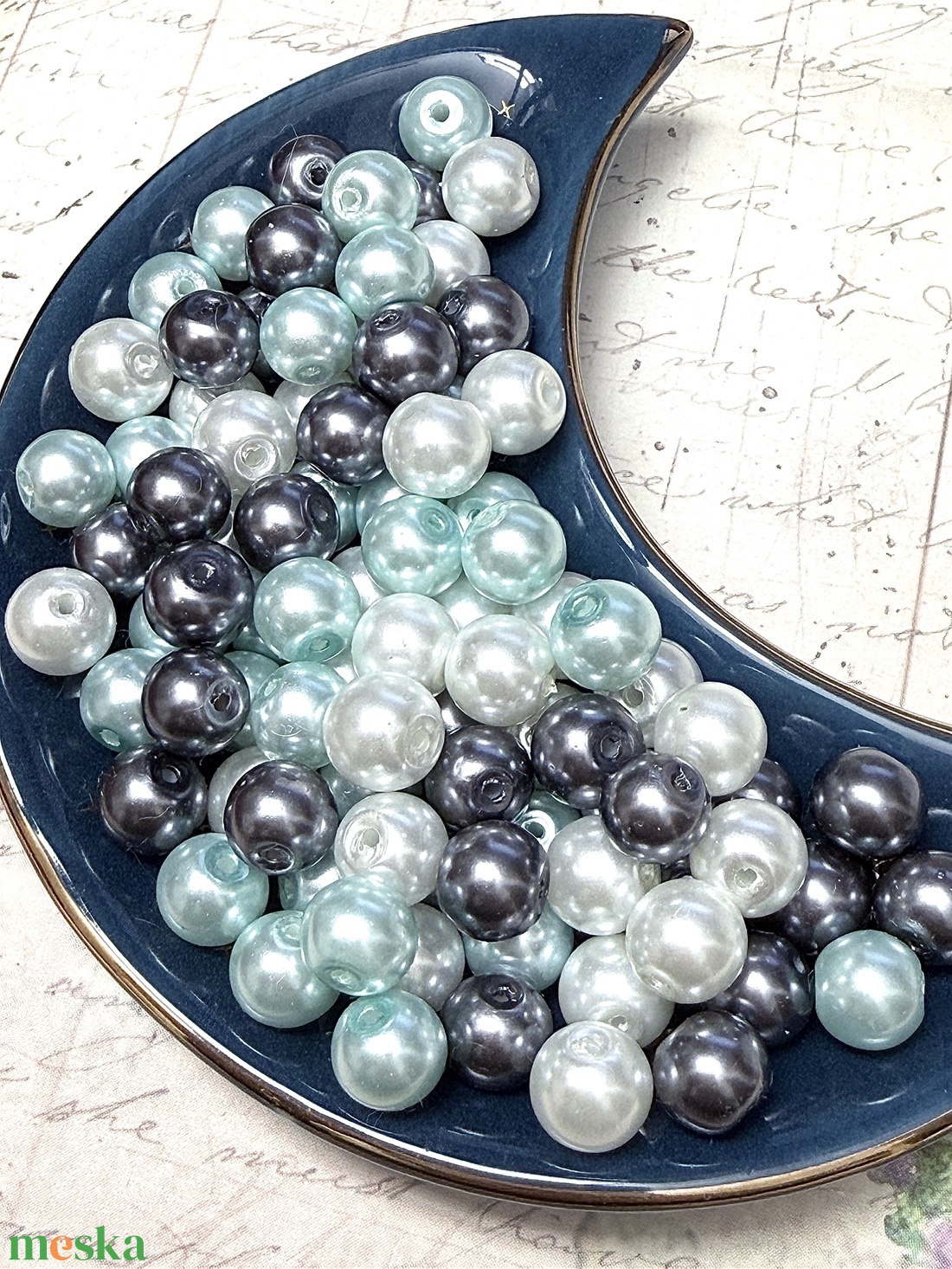 Vegyes színű üveg teklagyöngy, 8 mm, 80 db - kellékek & szerszámok - gyöngyfűzés kellékek - üveggyöngy - Meska.hu