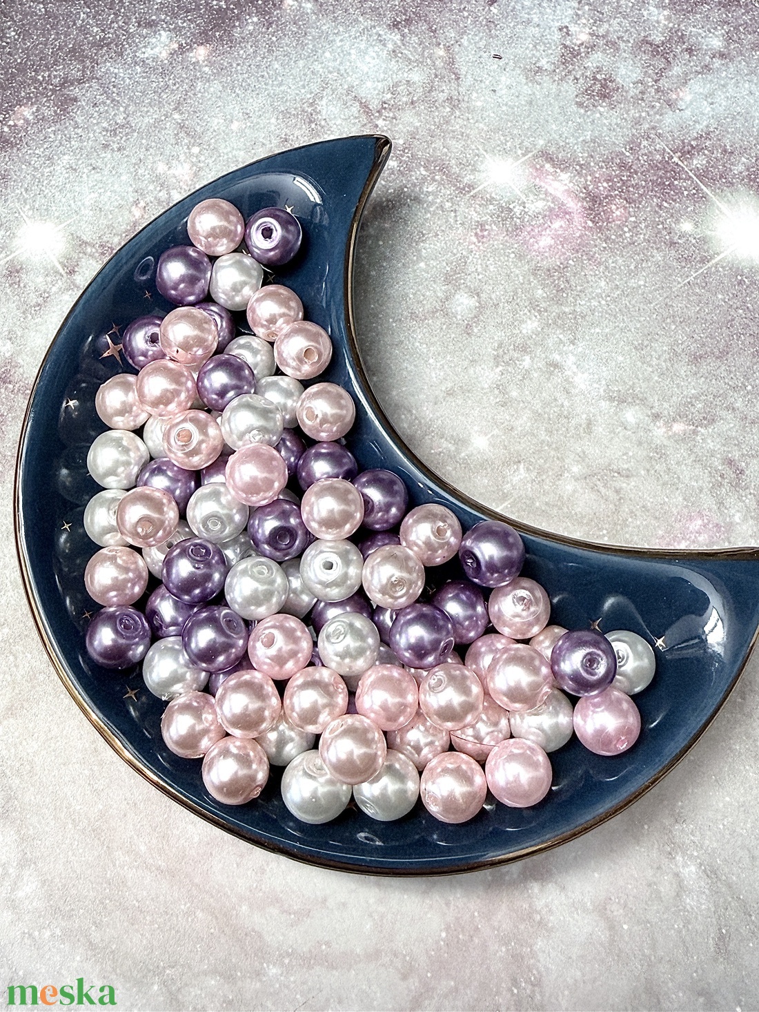 Vegyes színű üveg teklagyöngy, 8 mm, 80 db - kellékek & szerszámok - gyöngyfűzés kellékek - üveggyöngy - Meska.hu