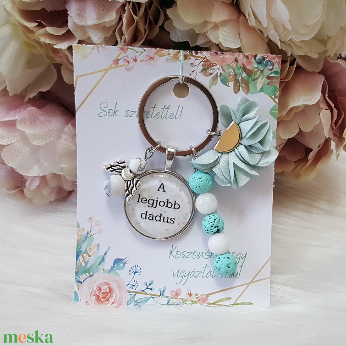 Legjobb dadus feliratos kulcstartó kísérőkártyával - táska & tok - kulcstartó & táskadísz - kulcstartó - Meska.hu
