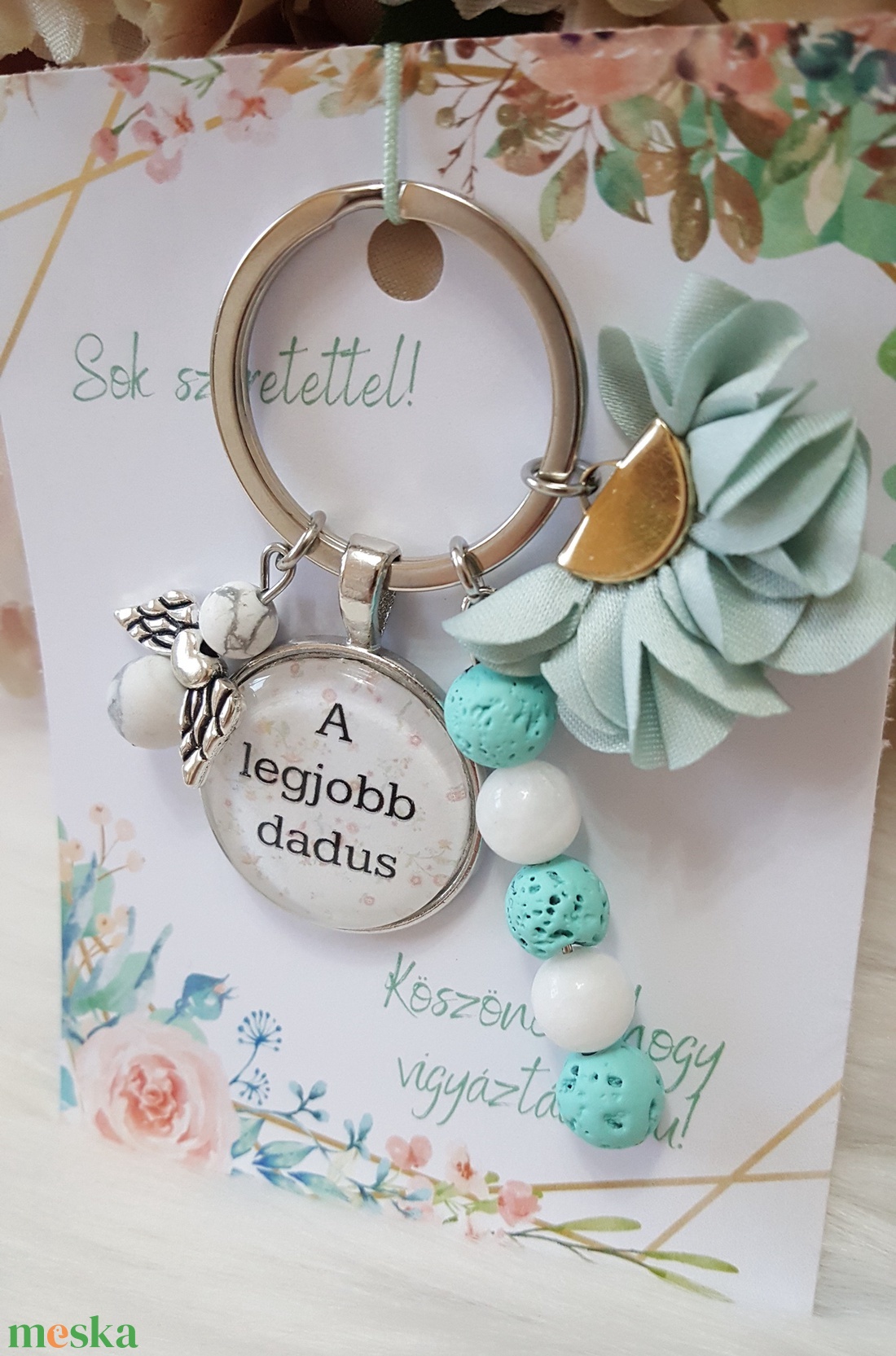 Legjobb dadus feliratos kulcstartó kísérőkártyával - táska & tok - kulcstartó & táskadísz - kulcstartó - Meska.hu