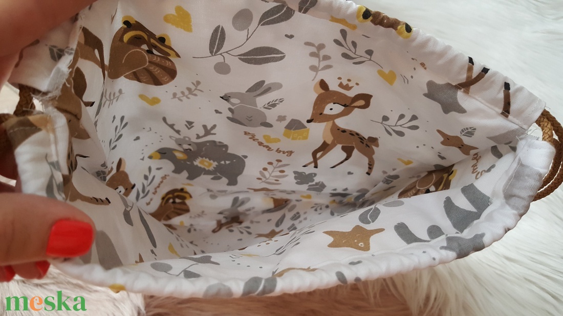 Erdei állat mintás oviszsák, tornazsák - játék & sport - ovis felszerelés - ovis tornazsák - Meska.hu