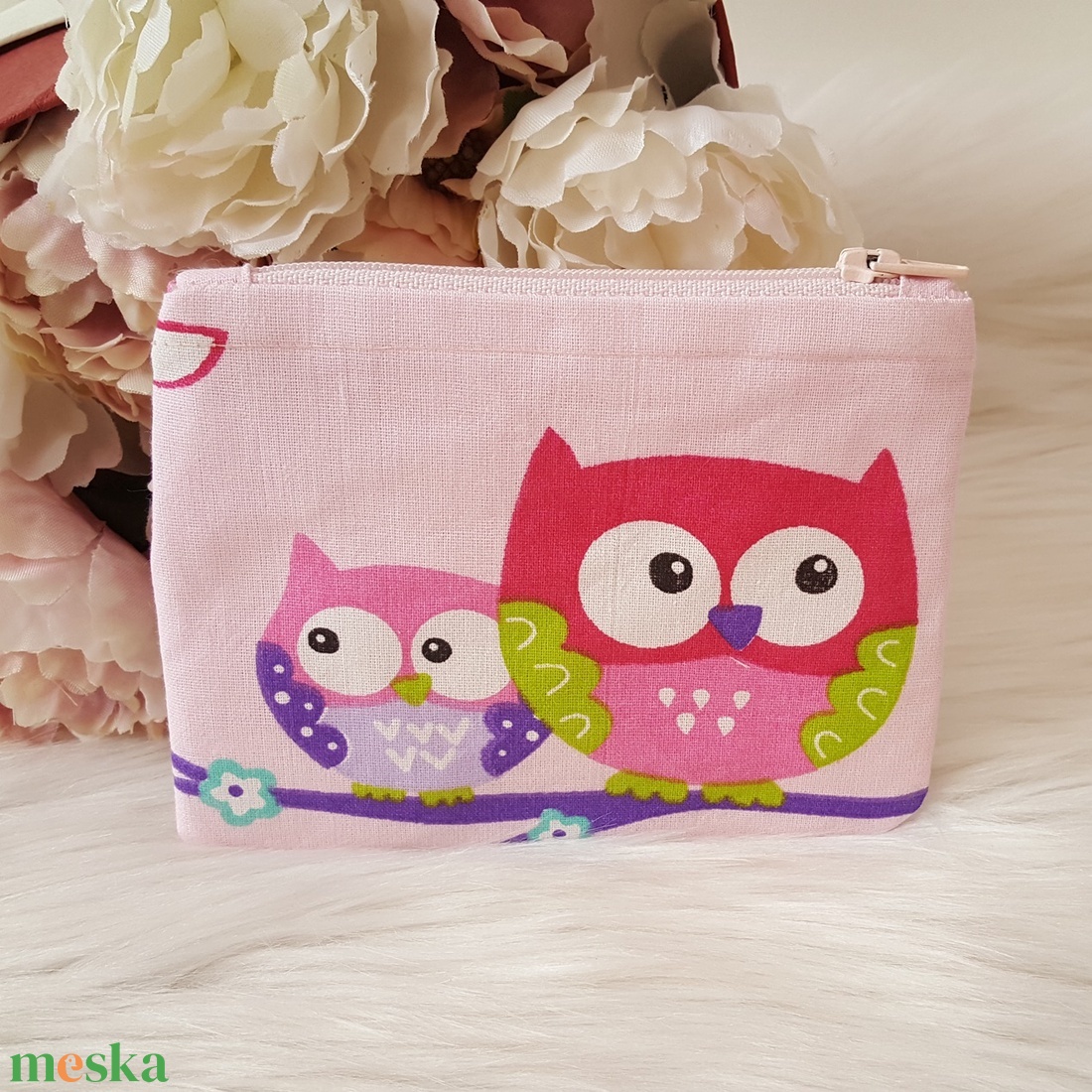Bagoly mintás apróság neszesszer - táska & tok - neszesszer - Meska.hu