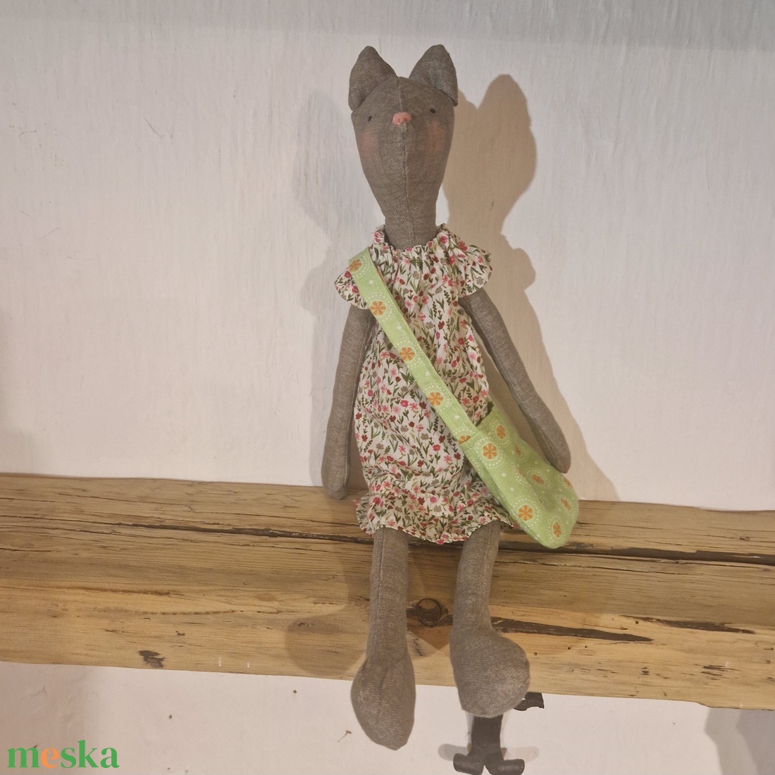 Játék textil cica táskával - játék & sport - baba & babaház - baba - Meska.hu