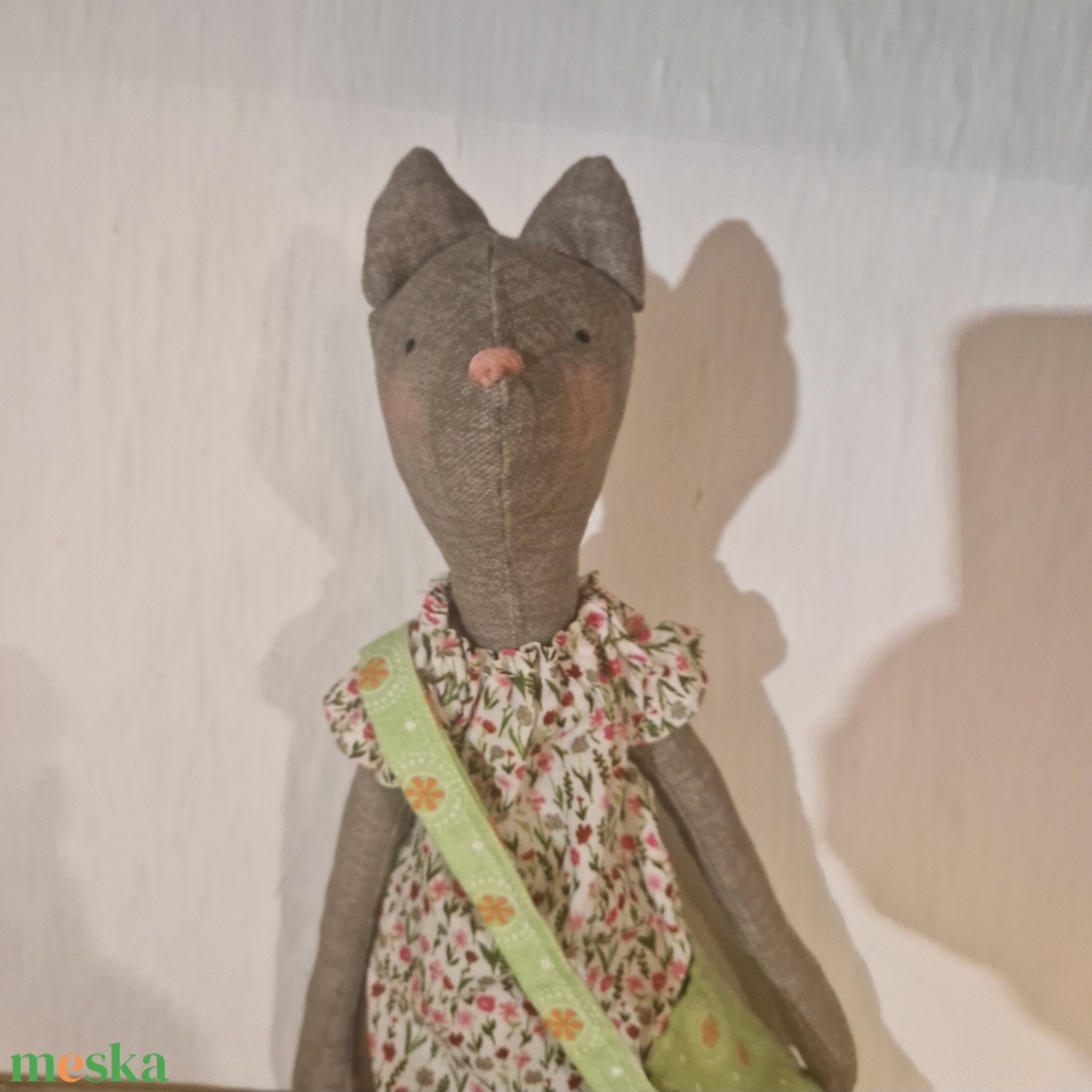 Játék textil cica táskával - játék & sport - baba & babaház - baba - Meska.hu