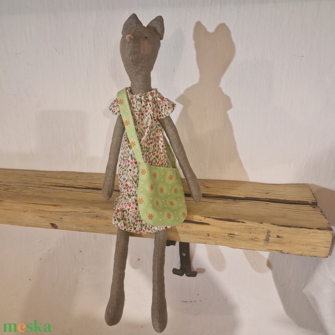 Játék textil cica táskával - játék & sport - baba & babaház - baba - Meska.hu