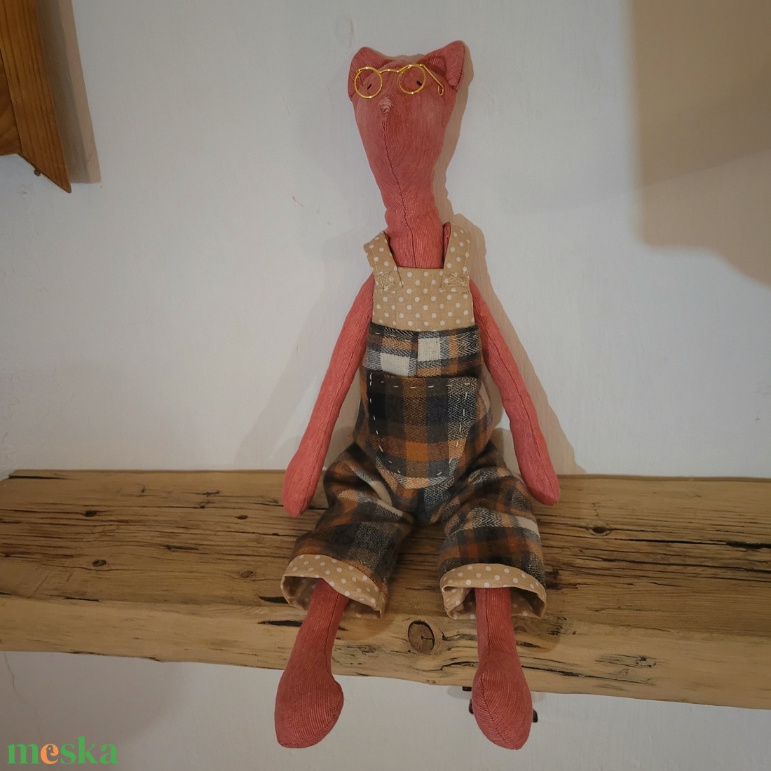 Textil játék cica - játék & sport - plüssállat & játékfigura - cica - Meska.hu