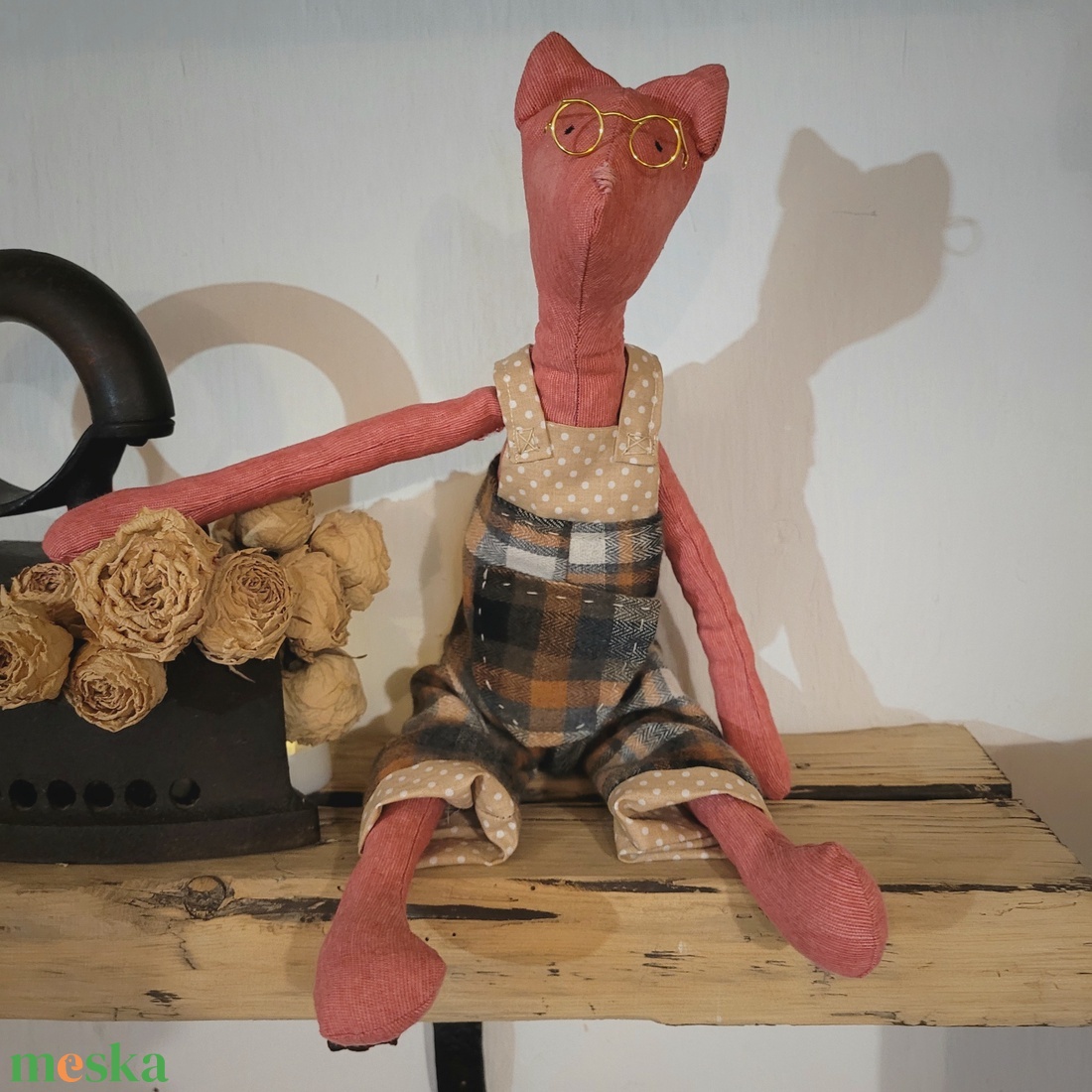 Textil játék cica - játék & sport - plüssállat & játékfigura - cica - Meska.hu