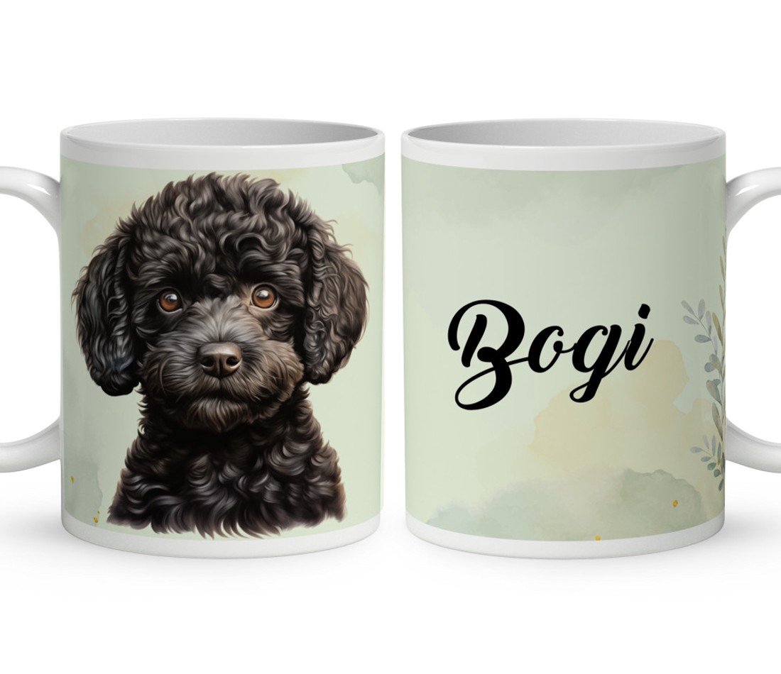 Névvel kérhető - Kis fekete uszkár portré mintás bögre - otthon & életmód - konyhafelszerelés, tálalás - tálalás - bögre & csésze - Meska.hu