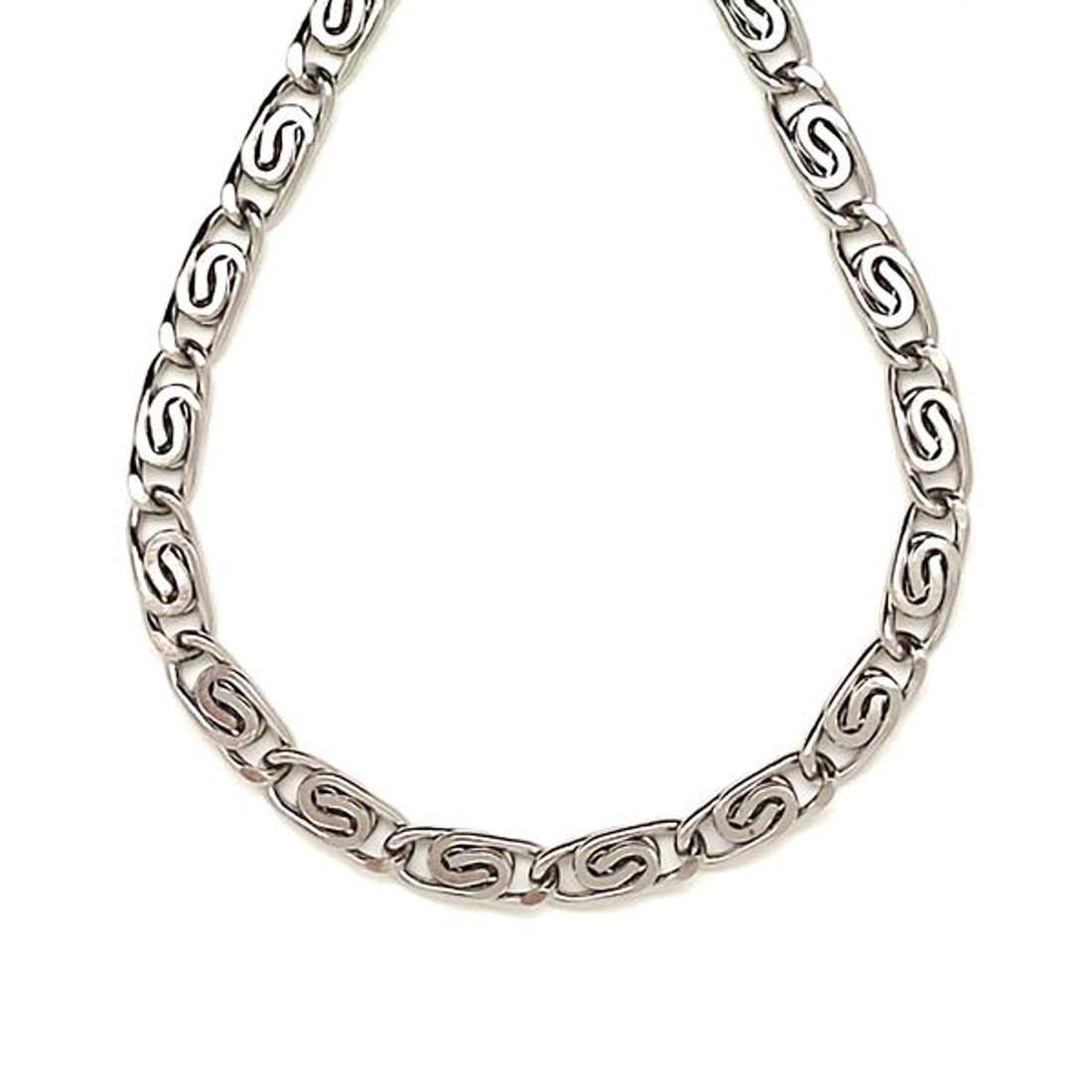 Orvosi acél ezüstszínű mintás lánc 45 cm - ékszer - nyaklánc - Meska.hu