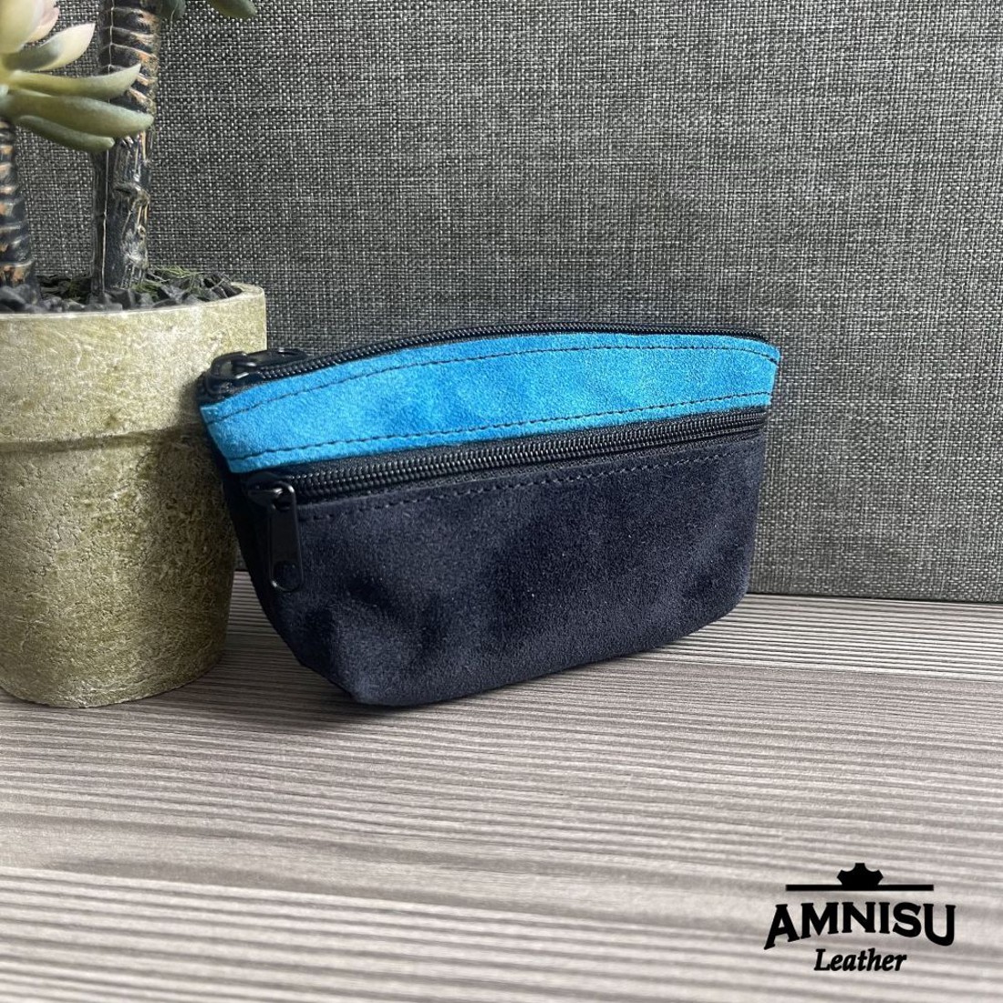 Sötétkék - kék kettő cipzáras kulcstartó B6013 - táska & tok - kulcstartó & táskadísz - kulcstartó - Meska.hu