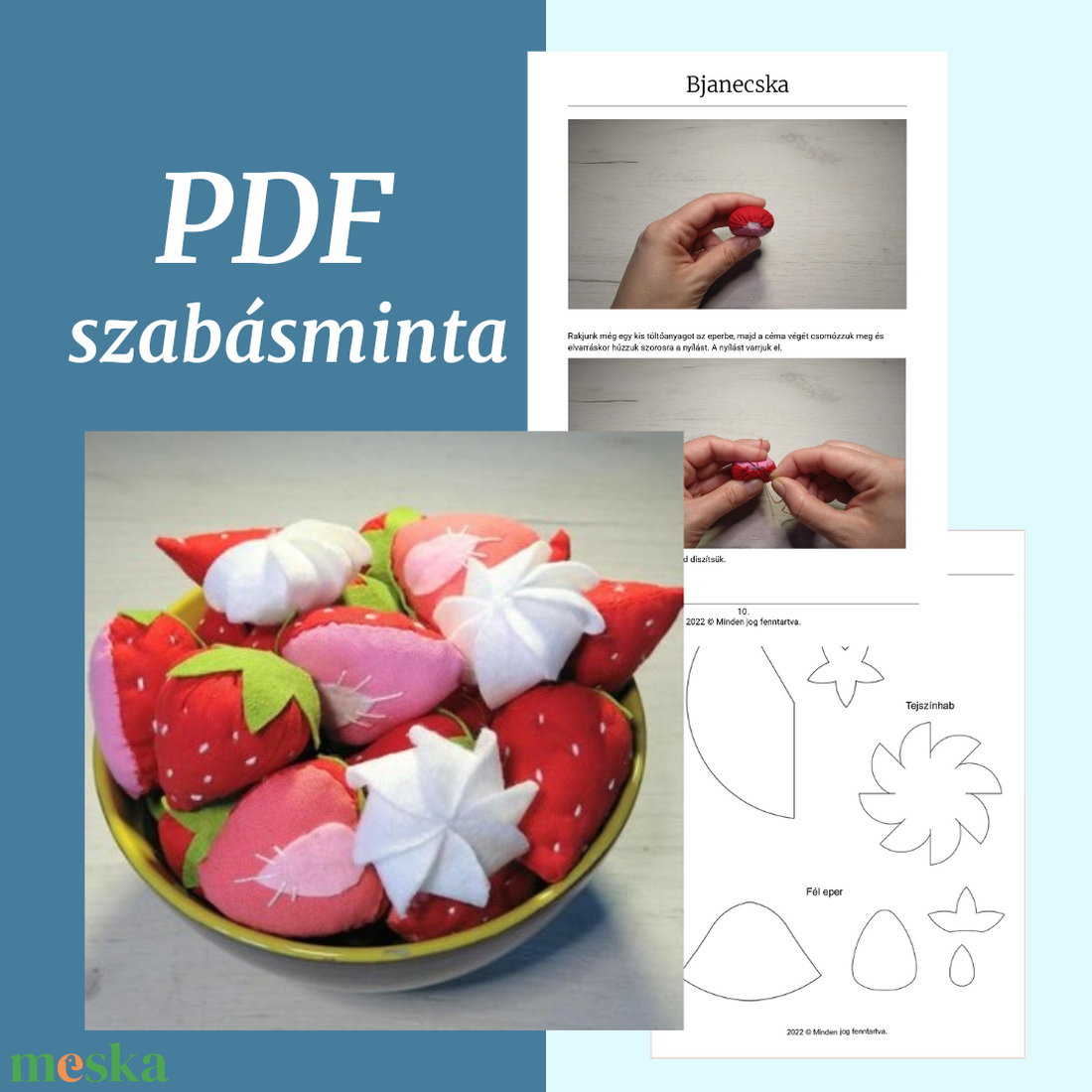 Édes Épersaláta Varróminta PDF - Gyerekjáték Készítéshez - diy (csináld magad) - szabásminta, útmutató - varrás minták - Meska.hu Édes Épersaláta Varróminta PDF - Gyerekjáték Készítéshez - diy (csináld magad) - szabásminta, útmutató - varrás minták - Meska.hu