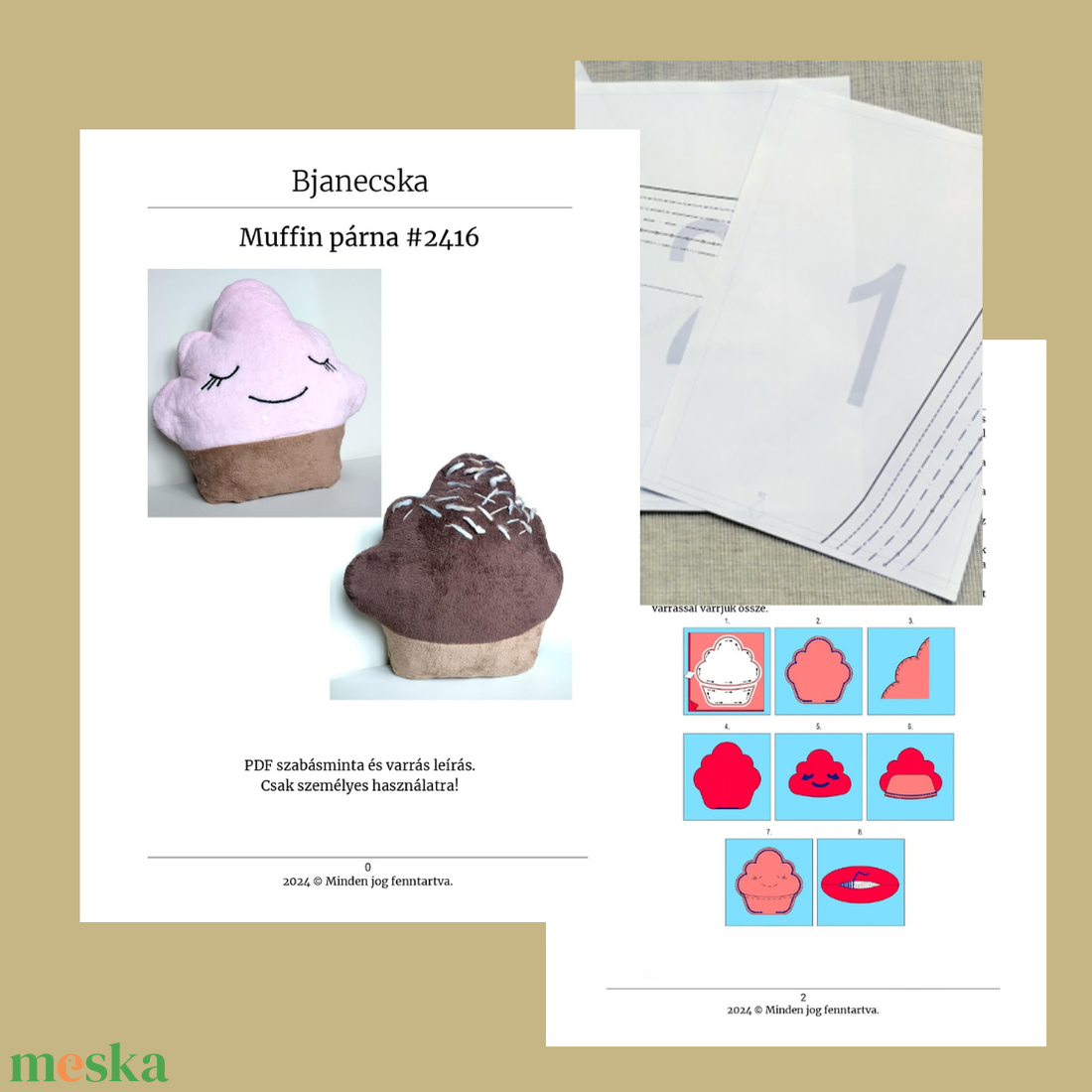 Puha Muffin Párna - Szabásminta PDF - diy (csináld magad) - szabásminta, útmutató - szabásminta - Meska.hu Puha Muffin Párna - Szabásminta PDF - diy (csináld magad) - szabásminta, útmutató - szabásminta - Meska.hu