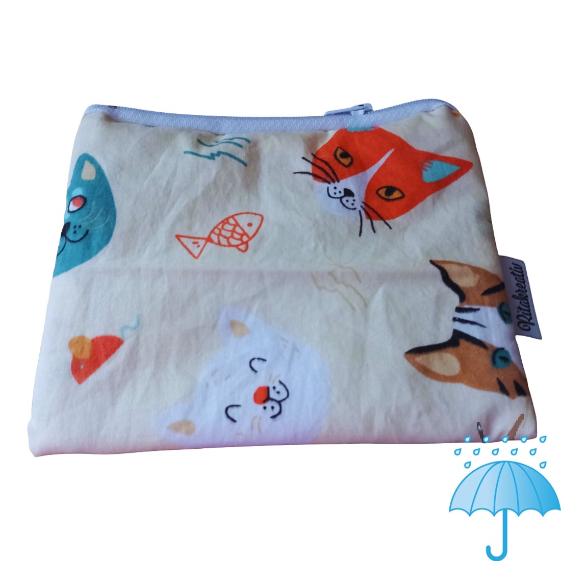 Mosható betét tartó cicamica - szépségápolás - intim higiénia - egészségügyi tartó - Meska.hu