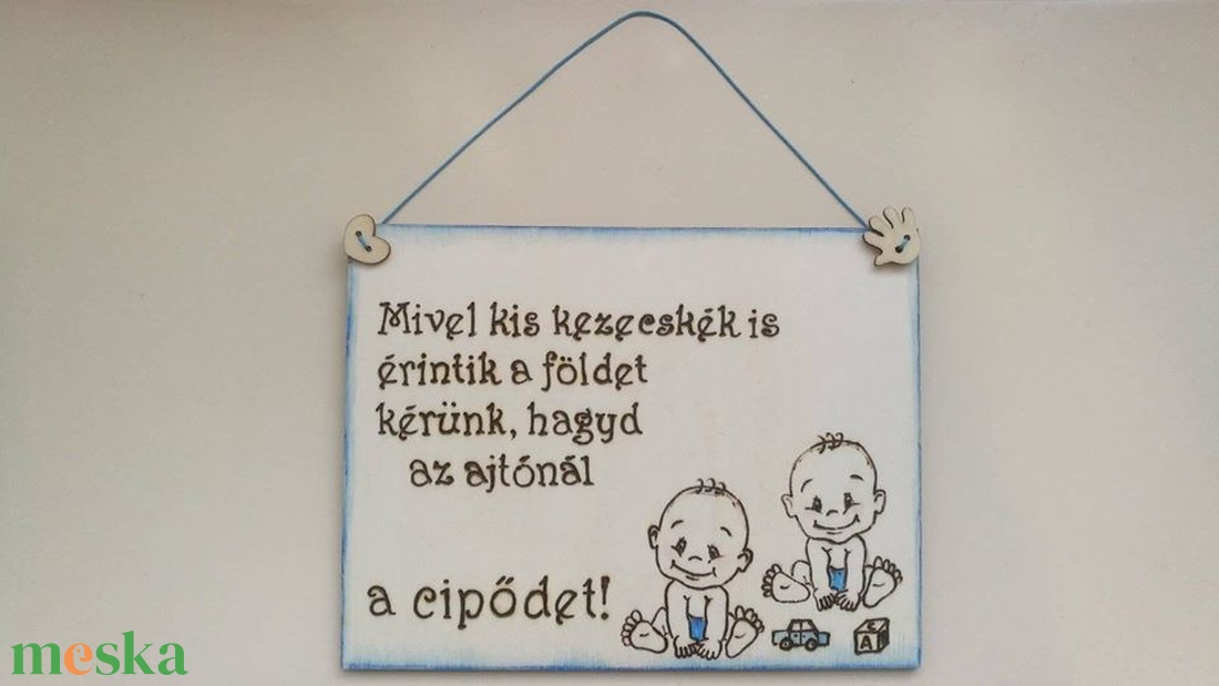 Kopogtató- iker kisfiúk - otthon & lakás - dekoráció - Meska.hu