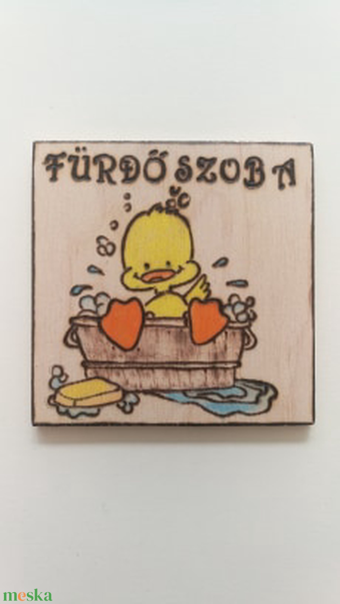 Ajtójelölő tábla  Fürdőszoba - otthon & életmód - dekoráció - fali és függő dekoráció - felirat - Meska.hu