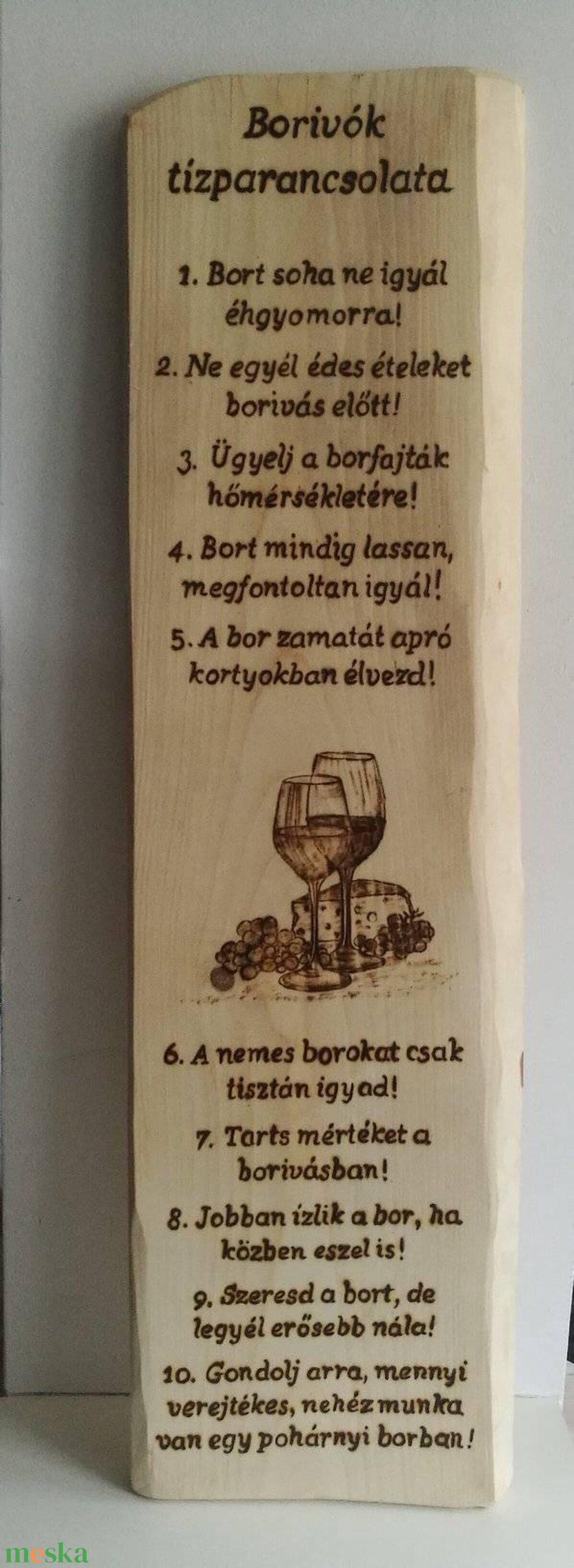 Borivók tízparancsolata, fali dekoráció.  - otthon & életmód - dekoráció - fali és függő dekoráció - falra akasztható dekor - Meska.hu