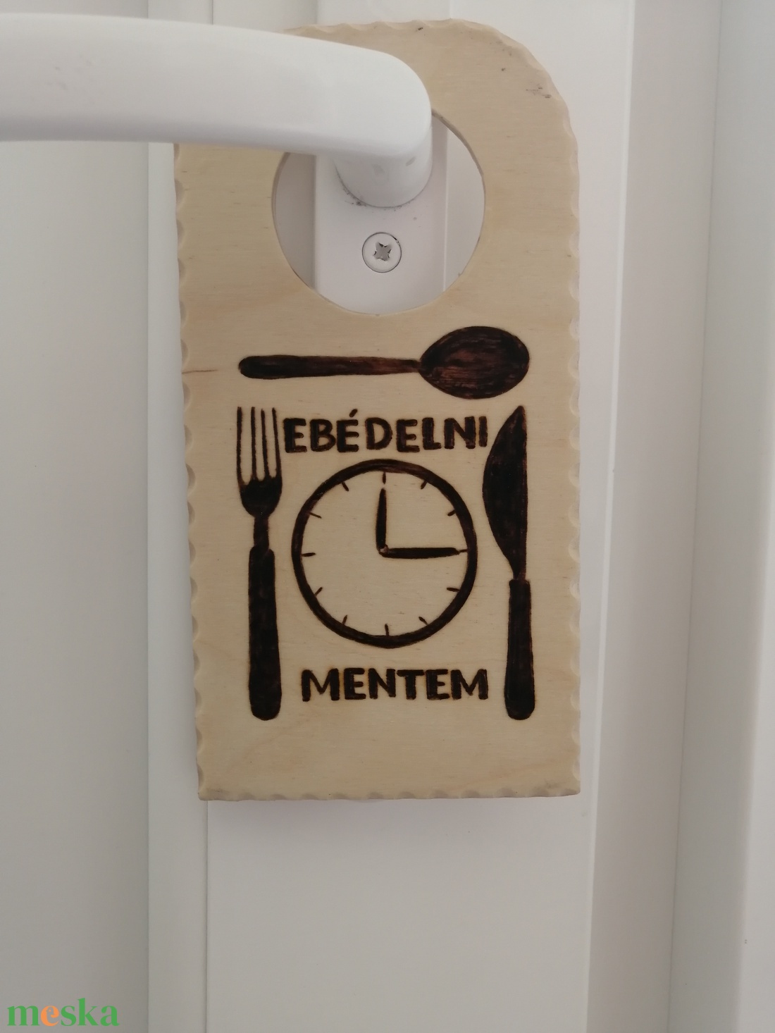 Kétoldalú ajtókilincs tábla - Dolgozom, ne zavarj!  - otthon & életmód - dekoráció - ajtó- és ablak dekoráció - ajtódísz & kopogtató - Meska.hu