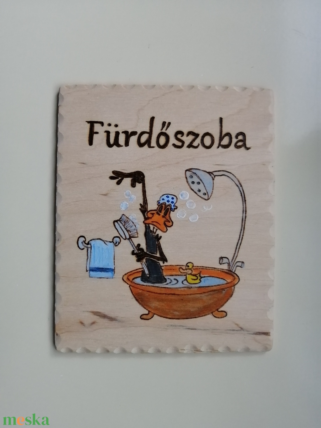 Ajtójelölő tábla  Fürdő  - otthon & életmód - dekoráció - ajtó- és ablak dekoráció - ajtótábla - Meska.hu