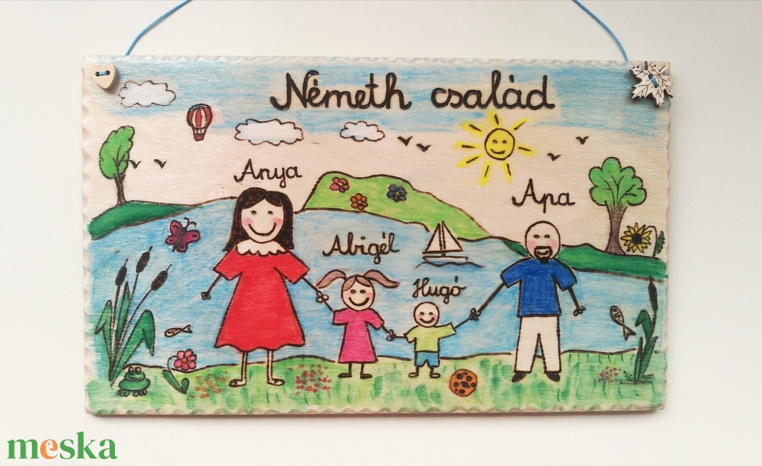  Névtábla, családi tábla  - otthon & életmód - ház & kert - névtábla - Meska.hu