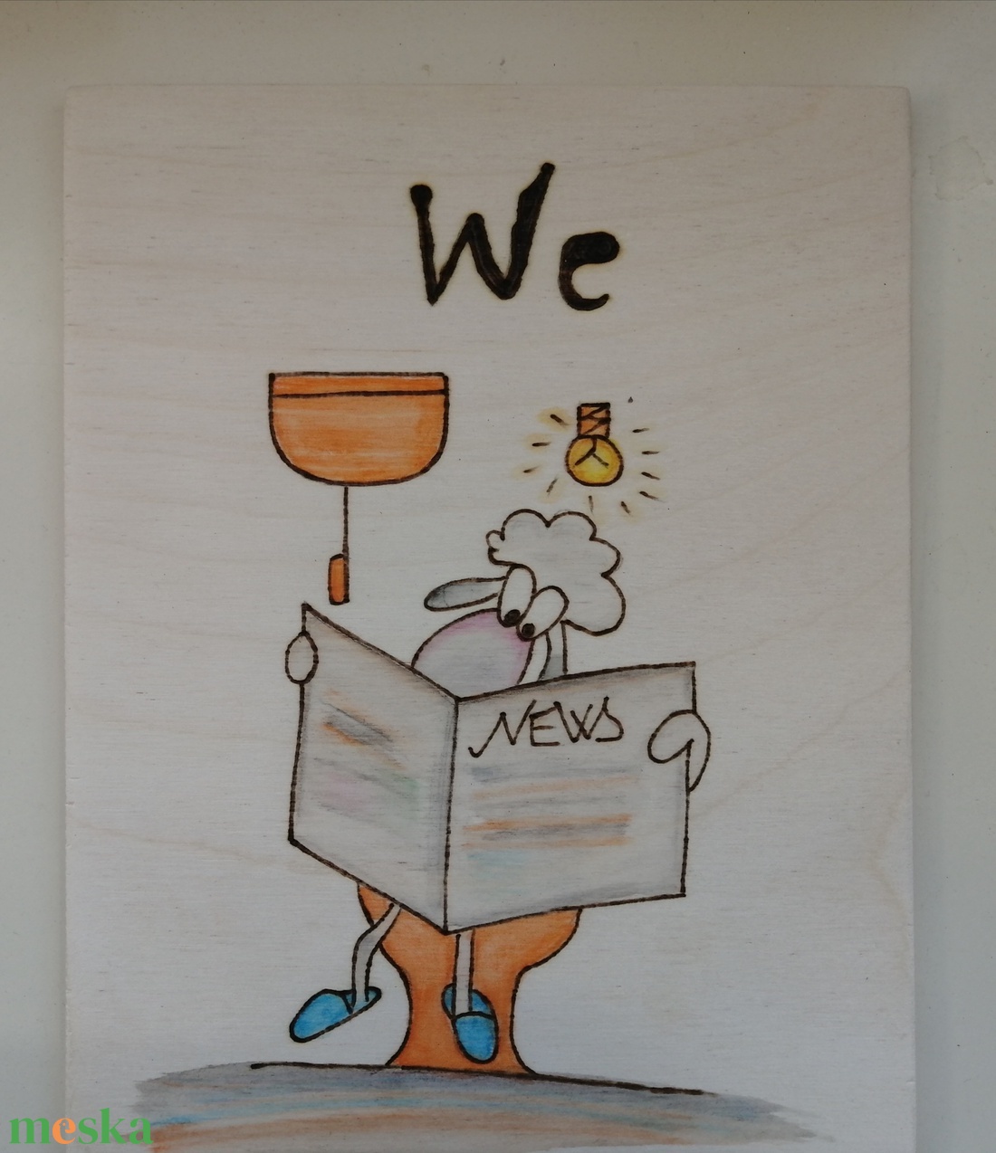 Ajtójelölő tábla  Wc  - otthon & életmód - dekoráció - ajtó- és ablak dekoráció - ajtótábla - Meska.hu