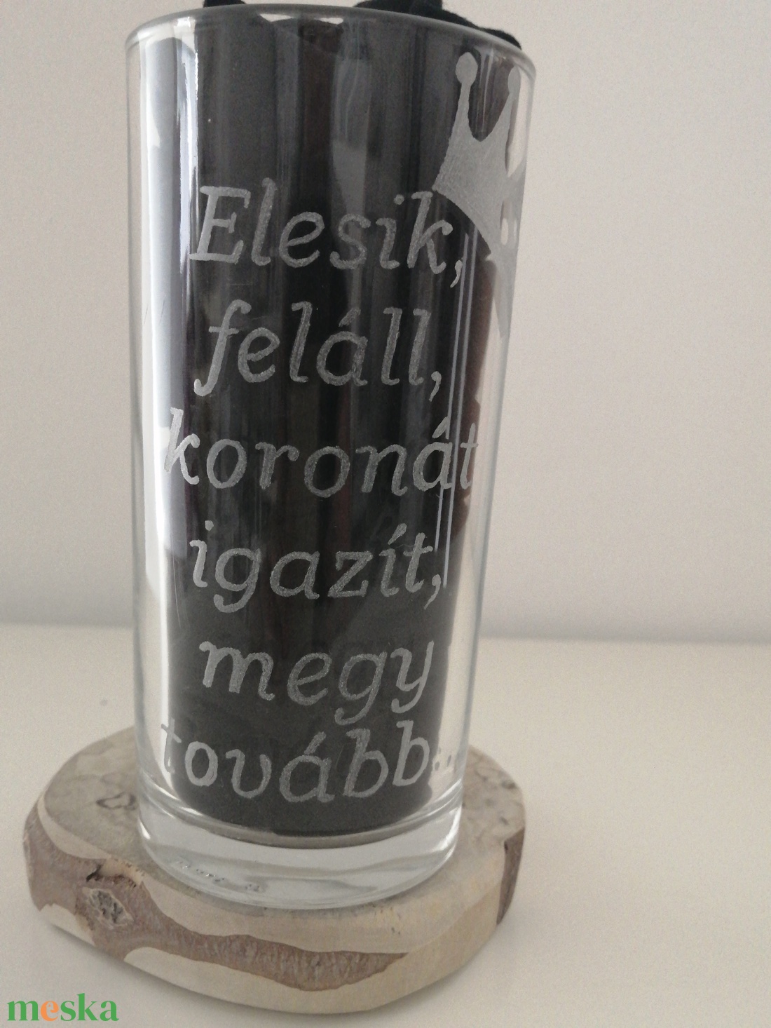 Gravírozott pohár  - otthon & életmód - konyhafelszerelés, tálalás - tálalás - pohár - Meska.hu