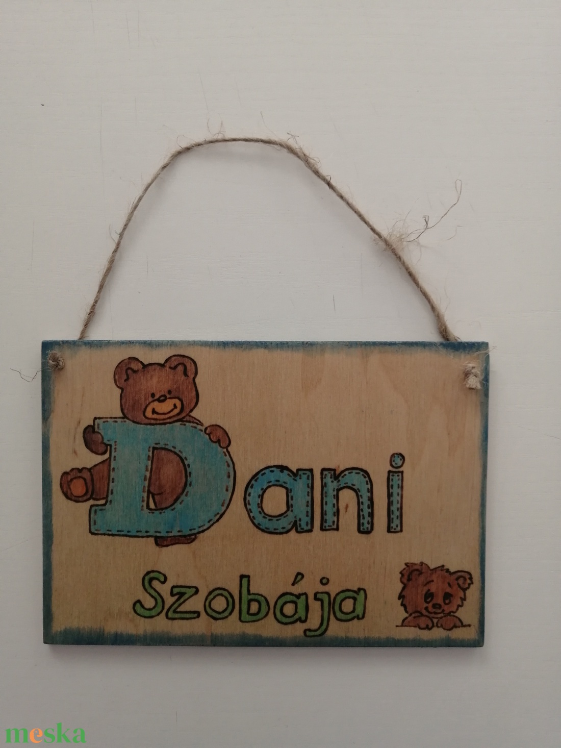 Dani szobája - ajtójelölő tábla  - otthon & életmód - dekoráció - ajtó- és ablak dekoráció - ajtótábla - Meska.hu