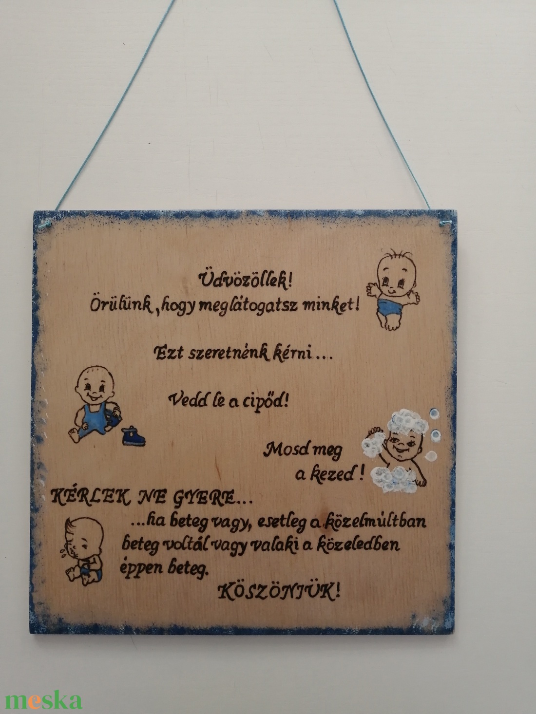 Babalátogató tábla - otthon & életmód - dekoráció - fali és függő dekoráció - falra akasztható dekor - Meska.hu