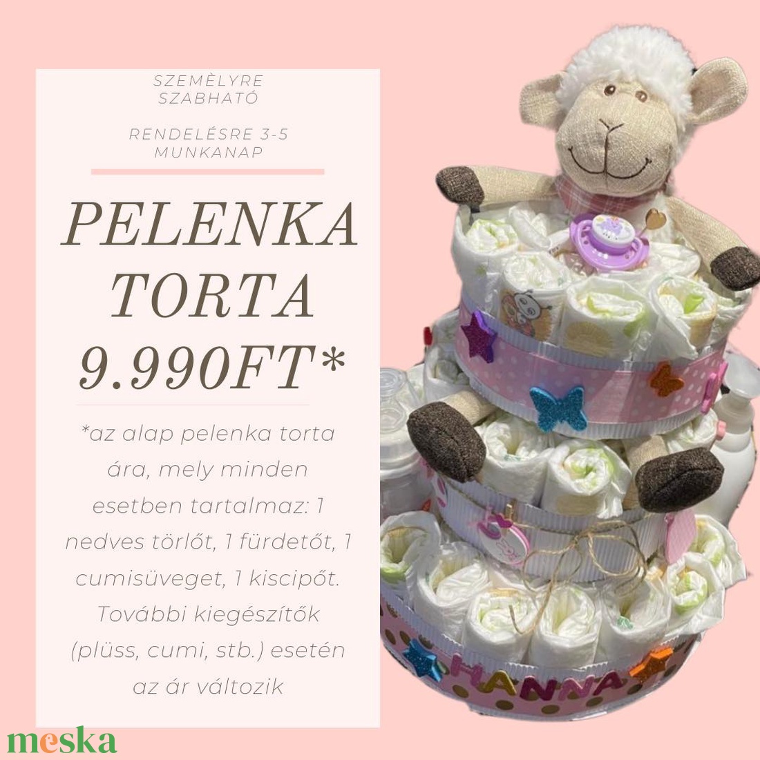 Pelenka torta kislánynak - játék & sport - babalátogató ajándékcsomag - Meska.hu Pelenka torta kislánynak - játék & sport - babalátogató ajándékcsomag - Meska.hu