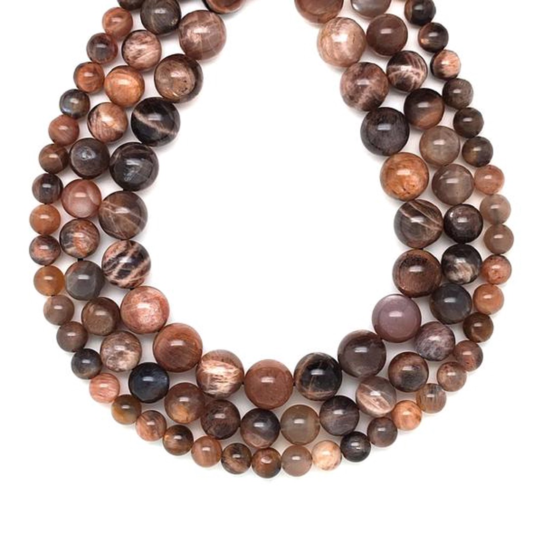 Holdkő fekete golyó 6-7mm  ékszerkészítő alapanyag (füzér) - kellékek & szerszámok - ásvány alapanyag - ásványfüzér - Meska.hu