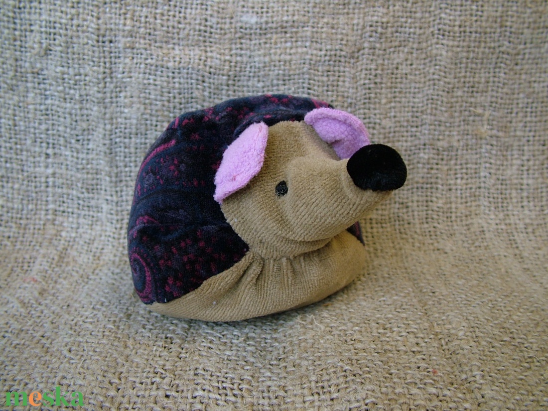 rózsaszín fülű meggymagos babzsák süni (Beanbag hedgehog) - játék & sport - plüssállat & játékfigura - süni - Meska.hu