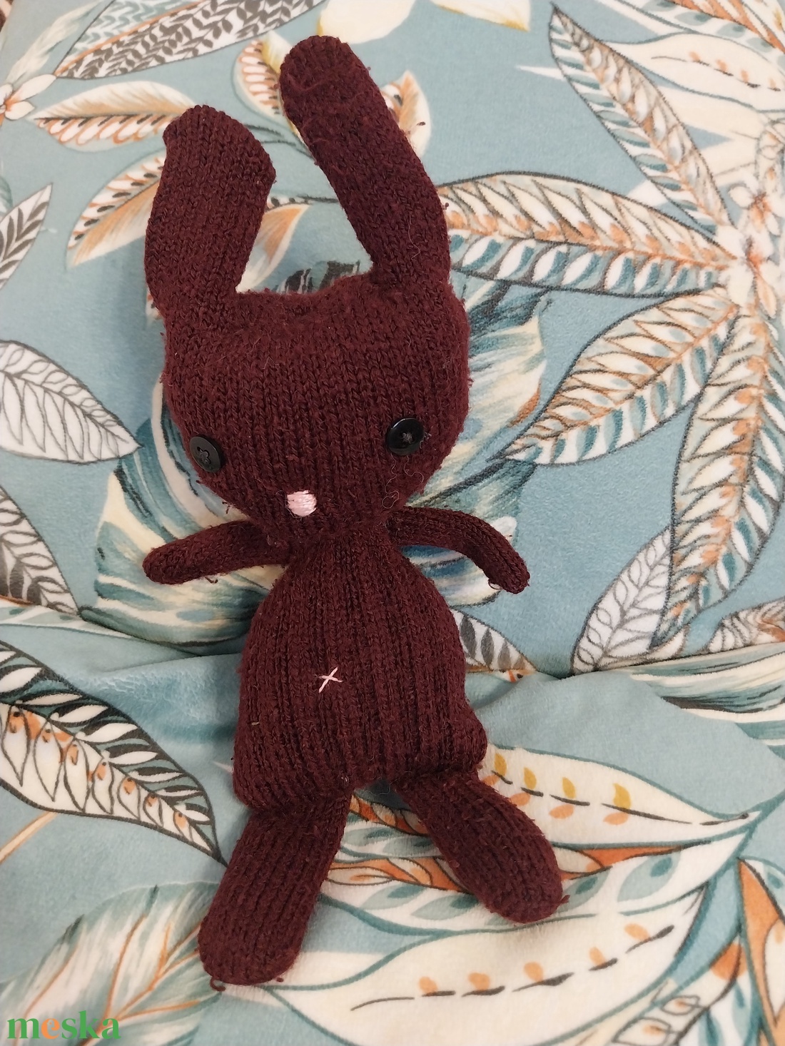 Bíborka - újrahasznos vagány nyuszi - 100% recycled (X) - játék & sport - plüssállat & játékfigura - nyuszi - Meska.hu