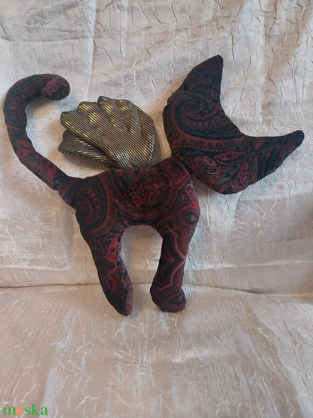 Bársony szárnyas cica - játék & sport - plüssállat & játékfigura - cica - Meska.hu