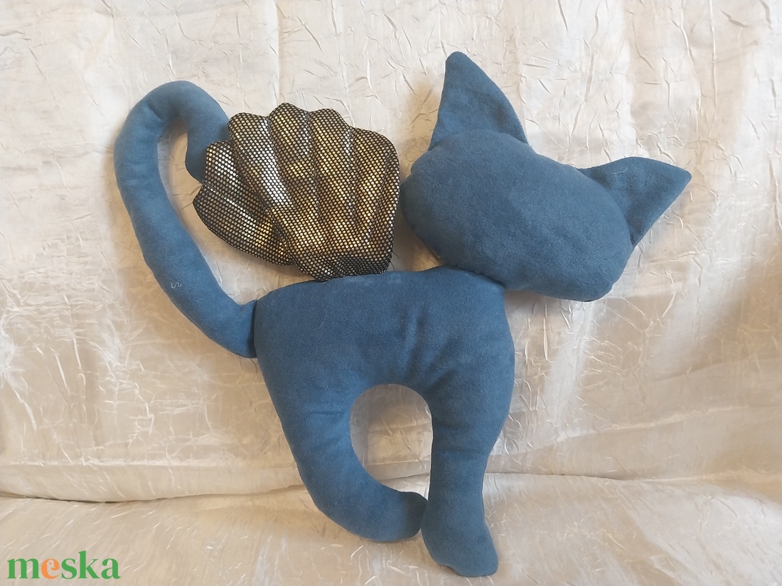 Kék-arany szárnyas cica - játék & sport - plüssállat & játékfigura - cica - Meska.hu