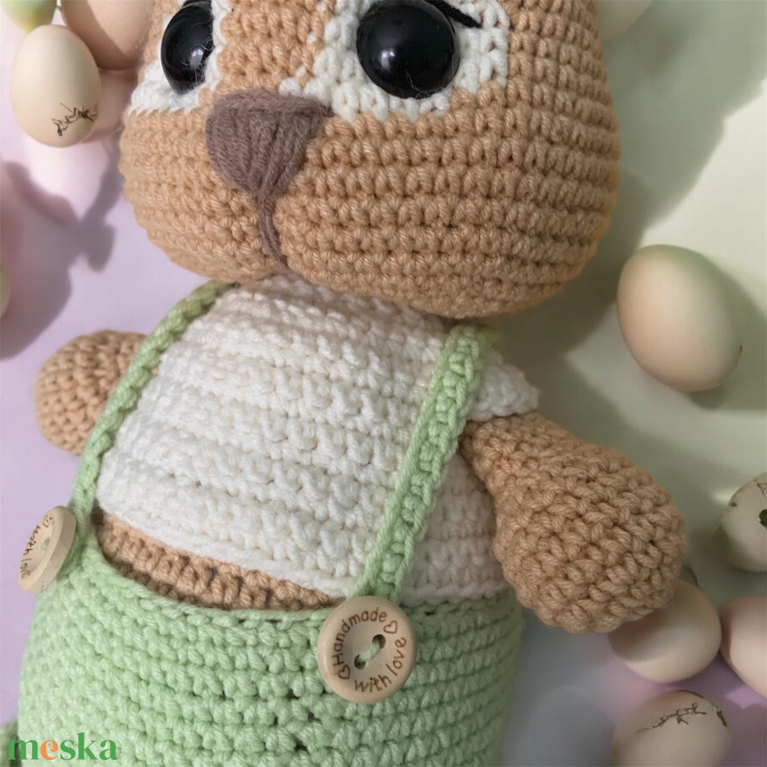 Horgolt nyuszi  - játék & sport - plüssállat & játékfigura - nyuszi - Meska.hu