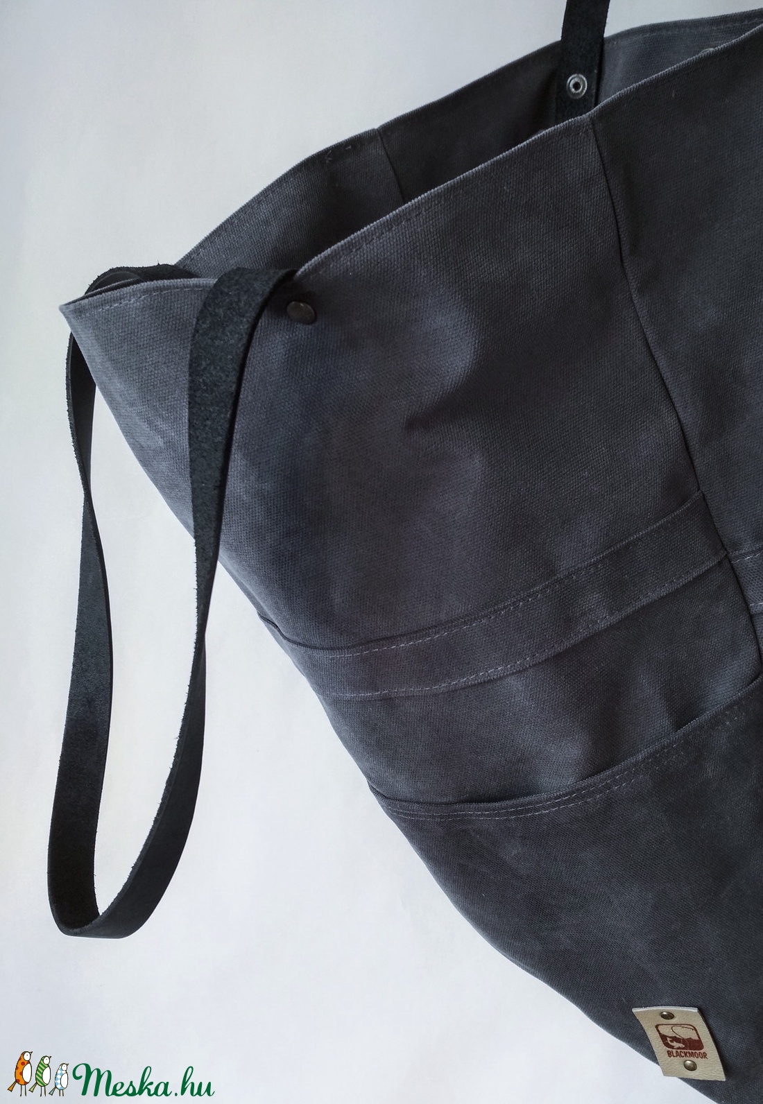 SPARROW viaszolt vászon tote bag / grafitszürke - táska & tok - kézitáska & válltáska - válltáska - Meska.hu SPARROW viaszolt vászon tote bag / grafitszürke - táska & tok - kézitáska & válltáska - válltáska - Meska.hu
