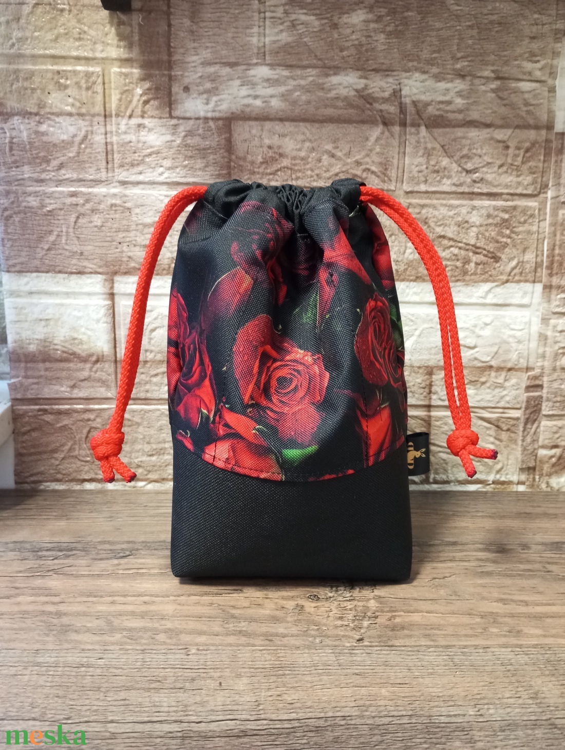 Rózsa mintás kozmetikai zsák, vízálló - táska & tok - neszesszer - Meska.hu