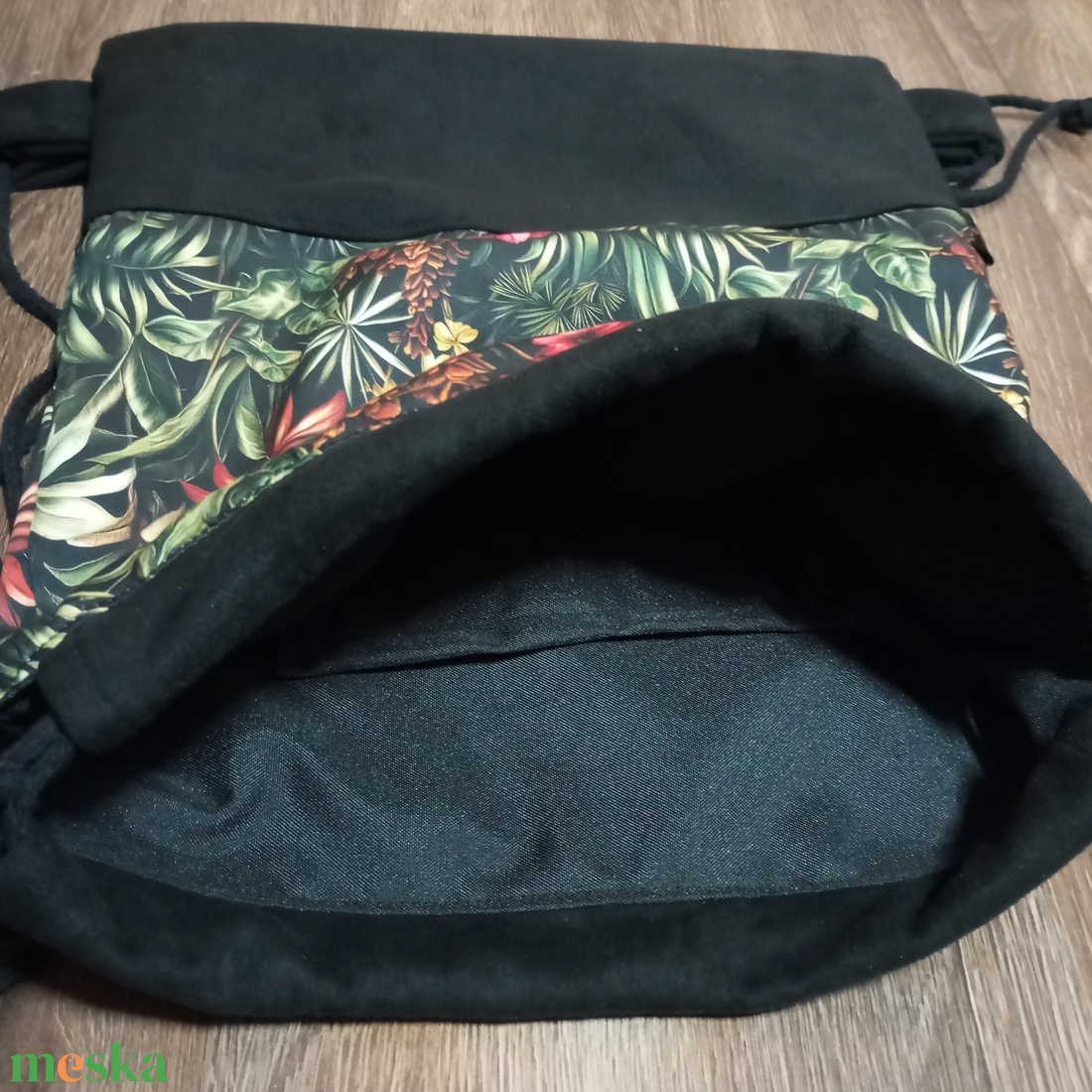 Trópusi virágmintás tornazsák - táska & tok - hátizsák - tornazsák, gymbag - Meska.hu