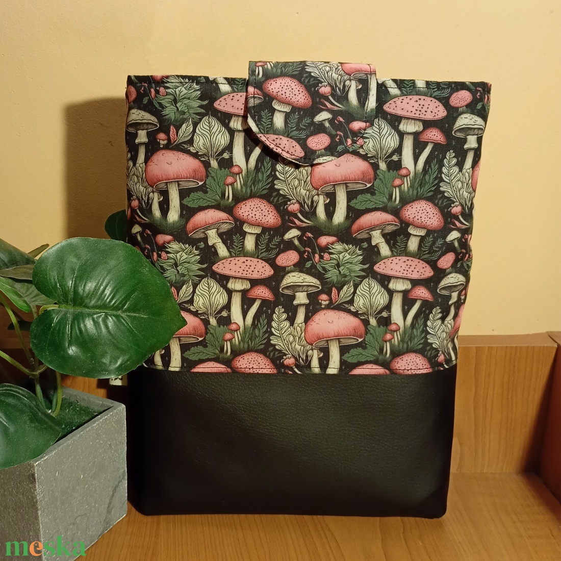 Rózsaszín gombamintás könyvtok - könyv & zene - könyvtok - Meska.hu