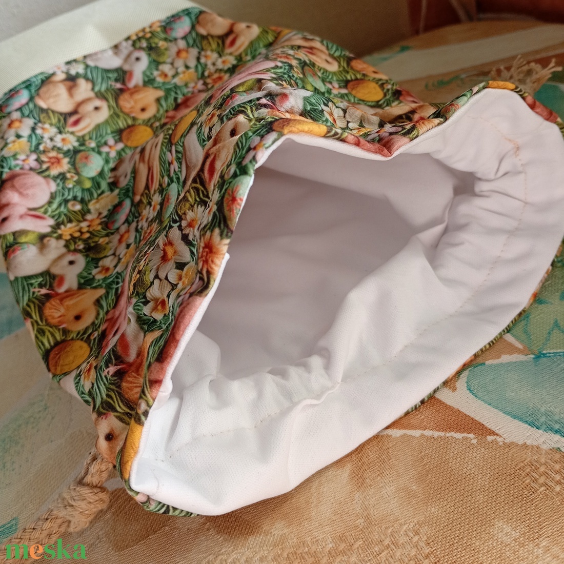 Húsvéti mintás tisztasági vagy uzsonnás zsák - játék & sport - ovis felszerelés - ovis zsák - Meska.hu