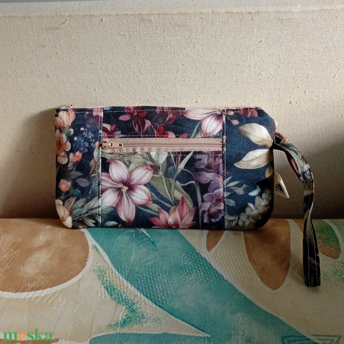 Két rekeszes virágos neszeszer - táska & tok - neszesszer - Meska.hu