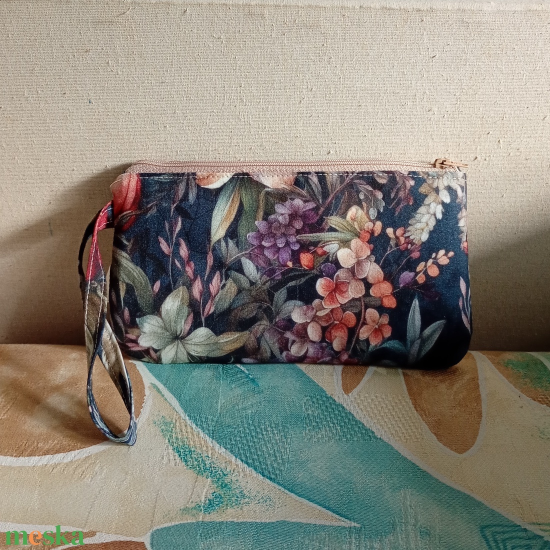Két rekeszes virágos neszeszer - táska & tok - neszesszer - Meska.hu
