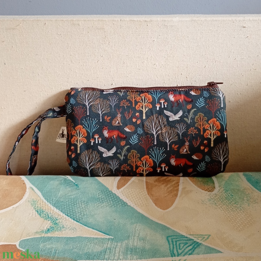 Két rekeszes erdei állatok mintás neszeszer - táska & tok - neszesszer - Meska.hu