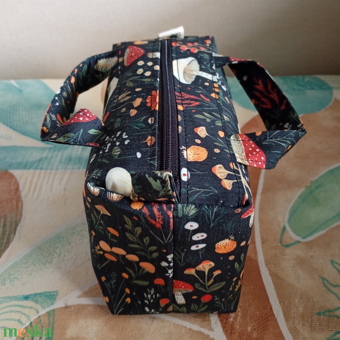 Gombamintás füles neszeszer - táska & tok - neszesszer - Meska.hu