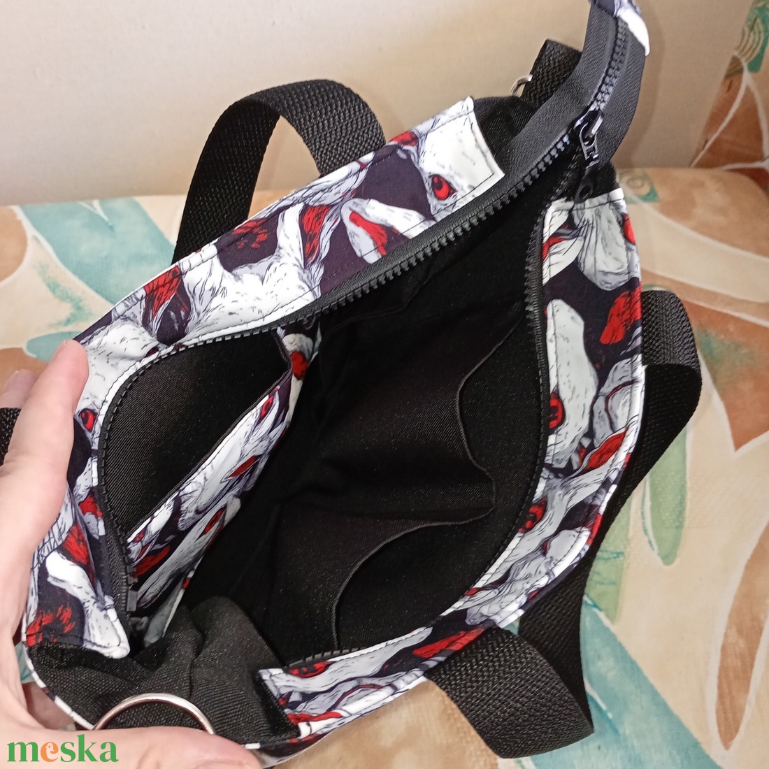 Vérnyúl mintás válltáska - táska & tok - kézitáska & válltáska - válltáska - Meska.hu