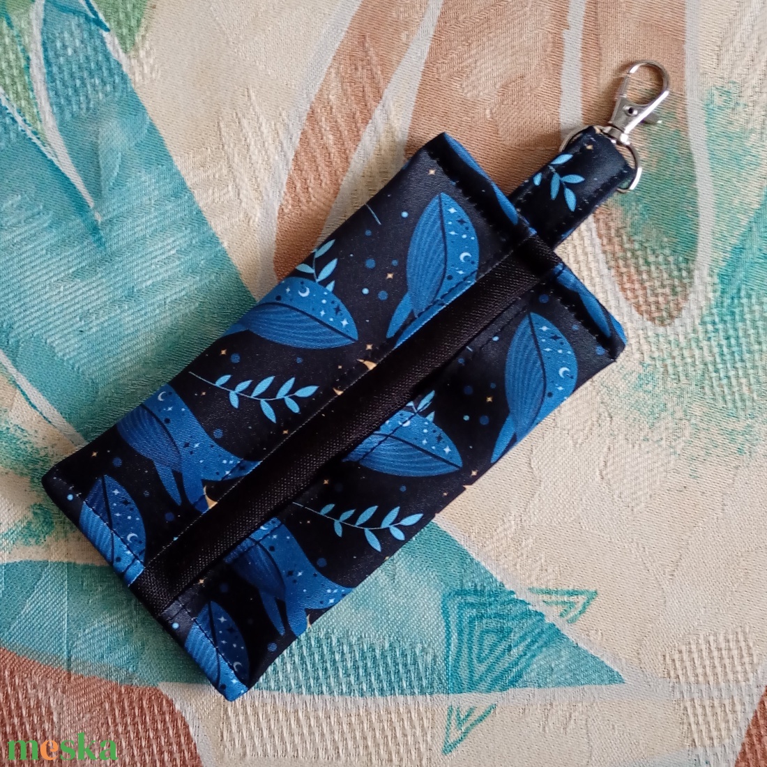 Varázslatos bálnamintás zsebkendőtartó - táska & tok - pénztárca & más tok - zsebkendőtartó tok - Meska.hu