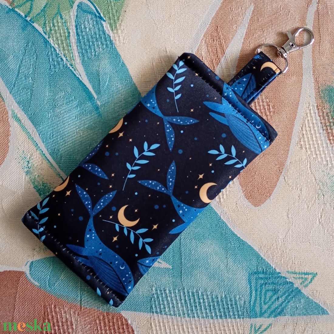 Varázslatos bálnamintás zsebkendőtartó - táska & tok - pénztárca & más tok - zsebkendőtartó tok - Meska.hu